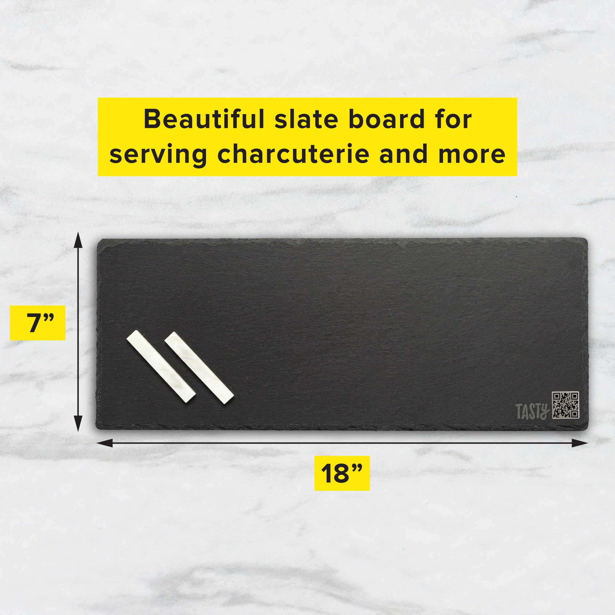 Natural Slate Cheese and Charcuterie Board, 18"x7
