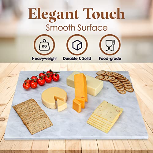 Large Marble Cutting Board for Pastries and Cheese