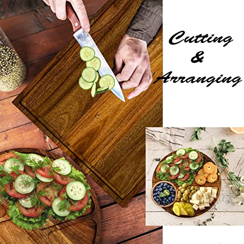 Extra Large Acacia Wood Charcuterie Board Set