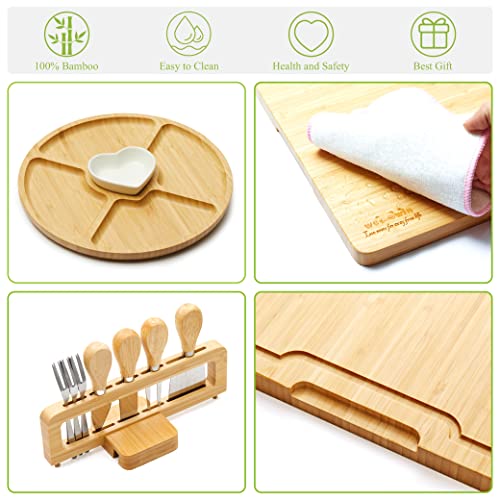 Bamboo Charcuterie Board and Knife Set