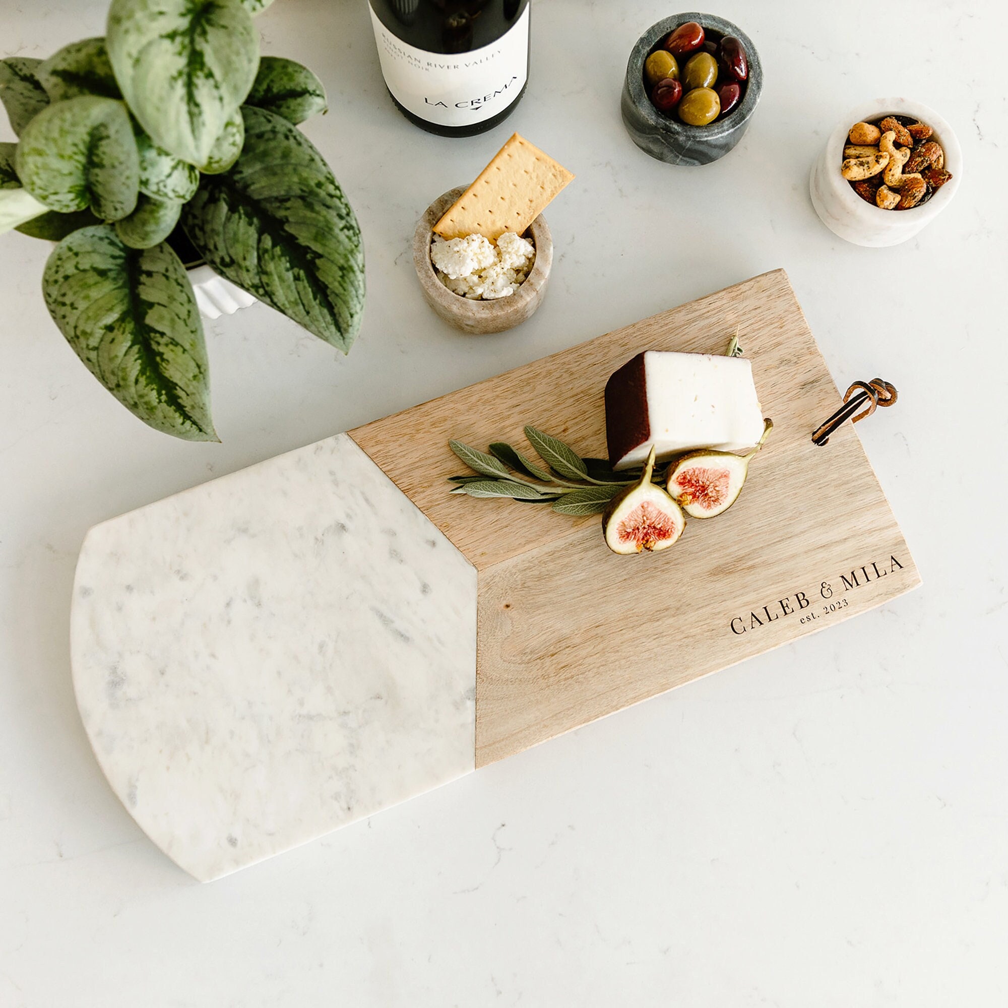 Personalized Marble Charcuterie Board for Special Occasions
