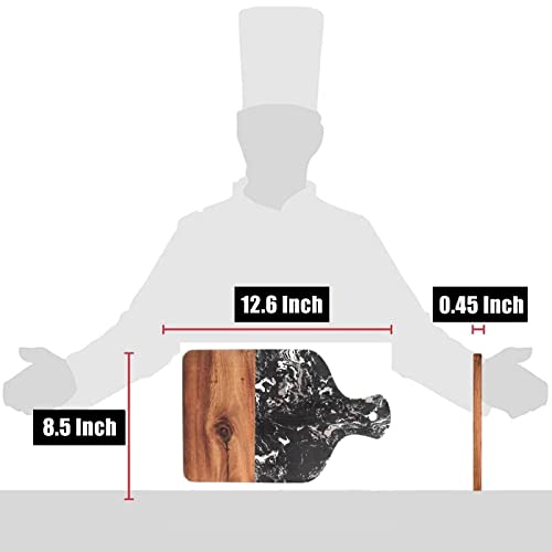 Marmorboden und Holz Servierbrett für Muffulettas