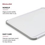 KitchenAid Non-Slip Cutting Board with Trench, 11"x14