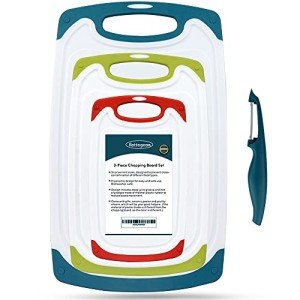 4-Piece Non-Slip Plastic Cutting Board Set