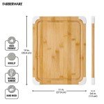 Bamboo Cutting Board with Juice Groove, 11x14 Inch