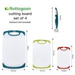 4-Piece Non-Slip Plastic Cutting Board Set
