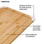 Bamboo Cutting Board with Juice Groove, 11x14 Inch