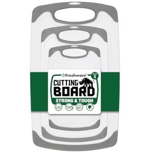 Freshware 3-Pack Reversible Cutting Boards Set