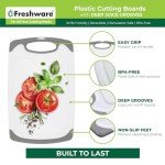 Freshware 3-Pack Reversible Cutting Boards Set