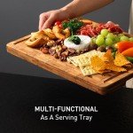 3 Pack Bamboo Cutting Board Set with Juice Groove