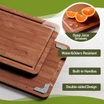 Bamboo Cutting Board Set with Juice Groove – 3 Pack