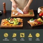 3 Pack Bamboo Cutting Board Set with Juice Groove