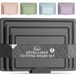 Eco-Friendly Cutting Board Set with Holder – Set of 3