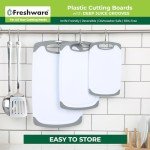 Freshware 3-Pack Reversible Cutting Boards Set