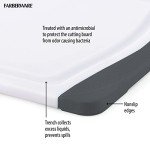Farberware 8x10-Inch Nonslip Cutting Board - Gray White