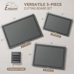 Eco-Friendly Cutting Board Set with Holder – Set of 3