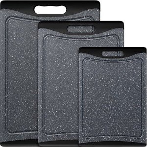 Extra Large Dark Grey Plastic Cutting Boards Set