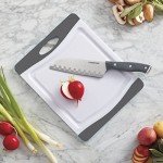 Farberware 8x10-Inch Nonslip Cutting Board - Gray White