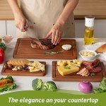 Bamboo Cutting Board Set with Juice Groove – 3 Pack