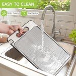 Large Non-Slip Stainless Steel Cutting Board