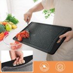 Extra Large Dark Grey Plastic Cutting Boards Set