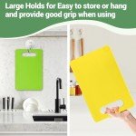 Set of 3 Non-Slip Plastic Cutting Boards