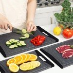 Extra Large Dark Grey Plastic Cutting Boards Set