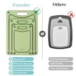 Set of 3 Non-Slip Cutting Boards with Handles