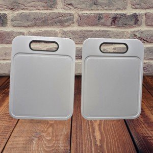 Set of 2 Non-Slip White Cutting Boards