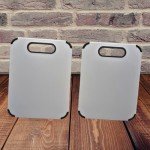 Set of 2 Non-Slip White Cutting Boards