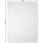 Non-Slip 15"x20" White Poly Cutting Board