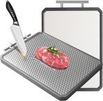 Double-Sided Non-Slip Stainless Steel Cutting Board
