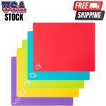 5-Piece Non-Slip Plastic Cutting Board Set
