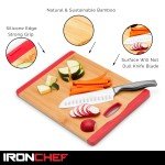 Bamboo Cutting Board with Non-Slip Silicone Edge