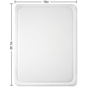 15"x20" Non-Slip White Poly Cutting Board