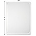 15"x20" Non-Slip White Poly Cutting Board