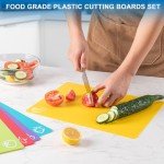 5-Piece Non-Slip Plastic Cutting Board Set