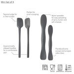 Tovolo Silicone Spoonula Set, 4 Mini Tools