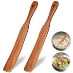 Set of 2 Wooden Spurtles for Sourdough Mixing