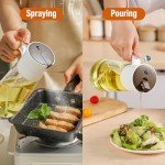 2-in-1 Glass Olive Oil Dispenser & Sprayer