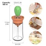 Glass Oil Dispenser Bottles with Basting Brush - 2 Pack