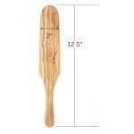 Olive Wood Spurtle Set for Cooking and Serving