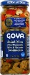 Goya Manzanilla Olives with Pimientos, 7 oz Pack