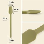 Mini Olive Green Silicone Spoon and Spatula