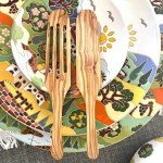 Olive Wood Spurtle Set for Cooking and Serving