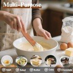Set of 2 Wooden Spurtles for Sourdough Mixing