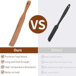 Set of 2 Wooden Spurtles for Sourdough Mixing