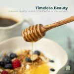 Olive Wood Honey Dipper Set - 4 Pack