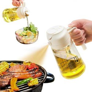 2-in-1 Oil Sprayer & Dispenser - 16oz Glass