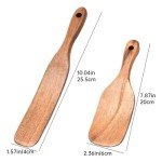 2-Pack Teak Wooden Spurtles for Sourdough Mixing